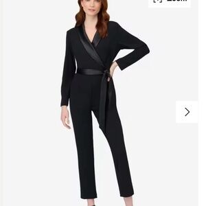 Adrianna Papell Tuxedo Jumpsuit - Black - Sz 16
